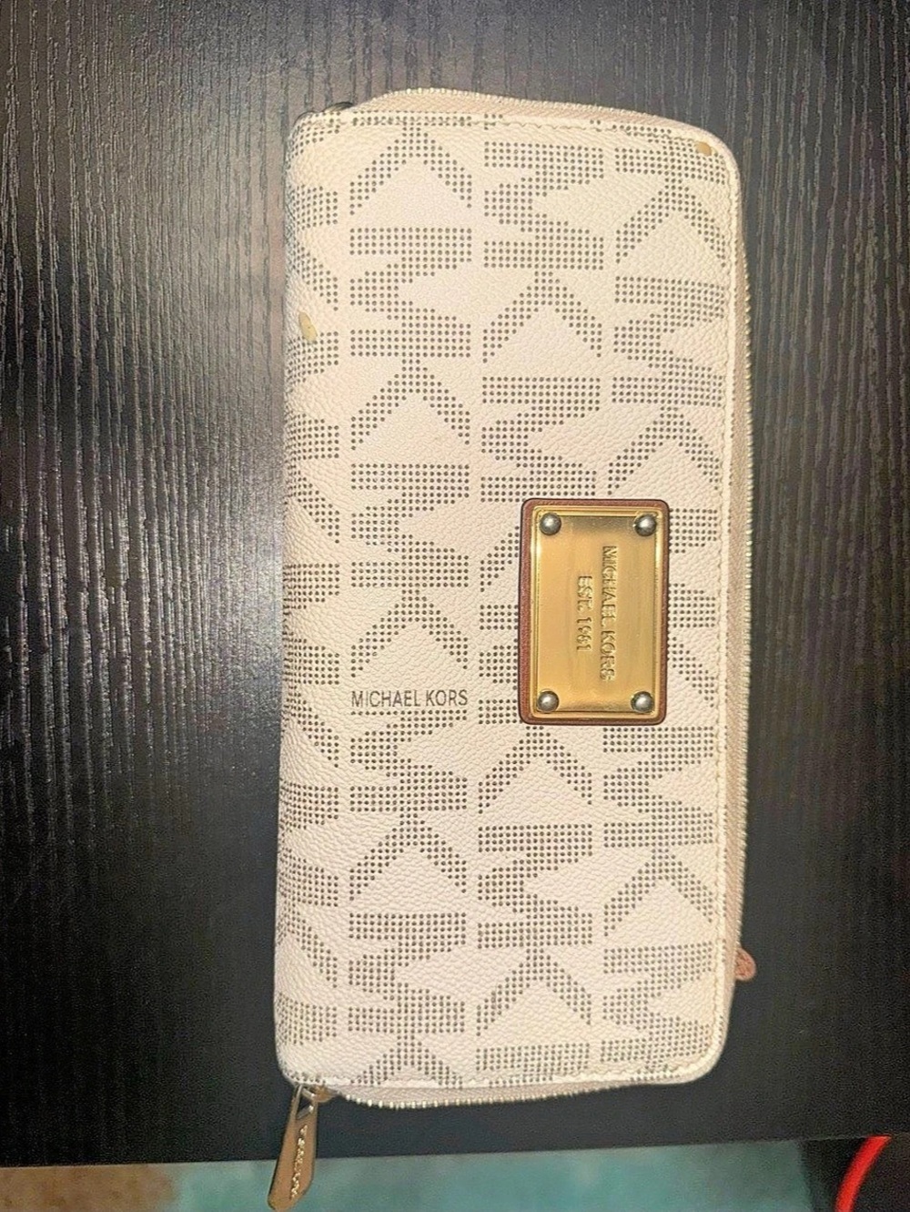 Michael Kors Jet Set Travel Continental Wallet Cream & Brown